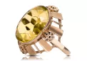 Yellow Peridot Original Vintage 14K Rose Gold Ring Vintage vrc043r